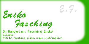 eniko fasching business card