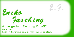 eniko fasching business card